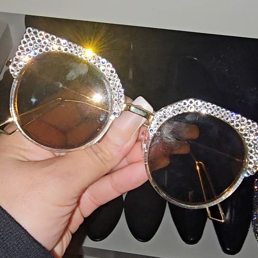 Jimmy Crystal Elegant Rhinestone-Embellished Sunglasses